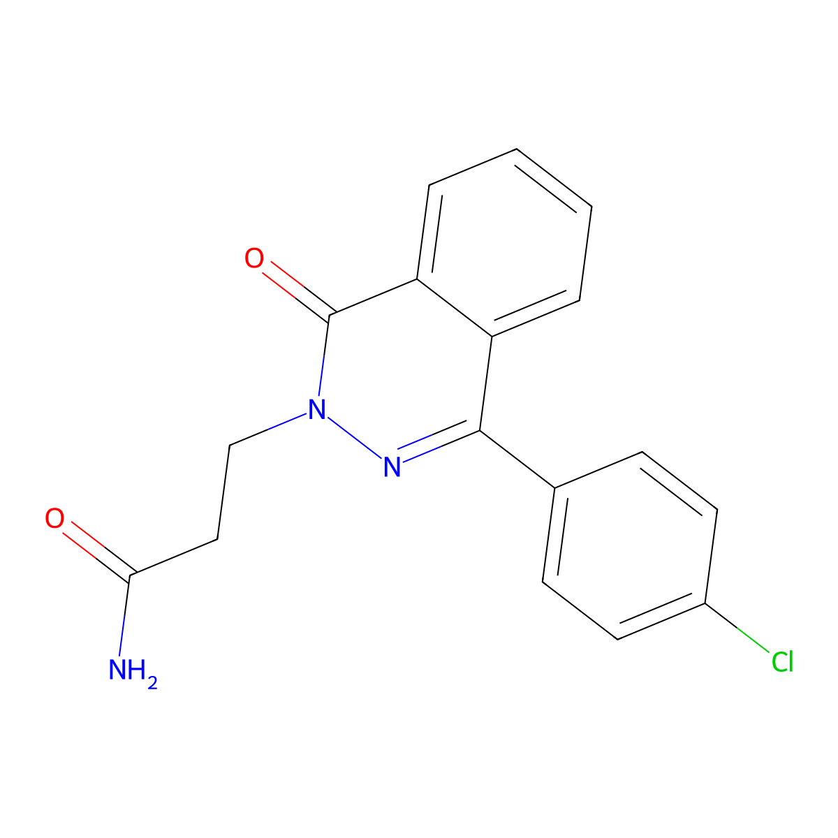 3-[4-(4-Chlorophenyl)-1-oxophthalazin-2-yl]propanamide molecular structure, CAS 713097-96-2