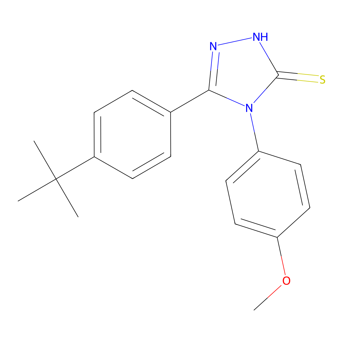 5-(4-tert-butylphenyl)-4-(4-methoxyphenyl)-4H-1,2,4-triazole-3-thiol molecular structure, CAS 713098-07-8