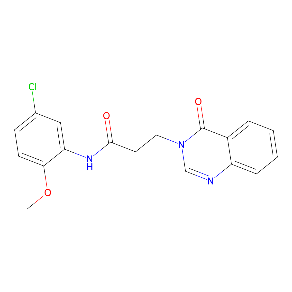 N-(5-chloro-2-methoxyphenyl)-3-(4-oxo-3(4H)-quinazolinyl)propanamide molecular structure, CAS 713099-18-4