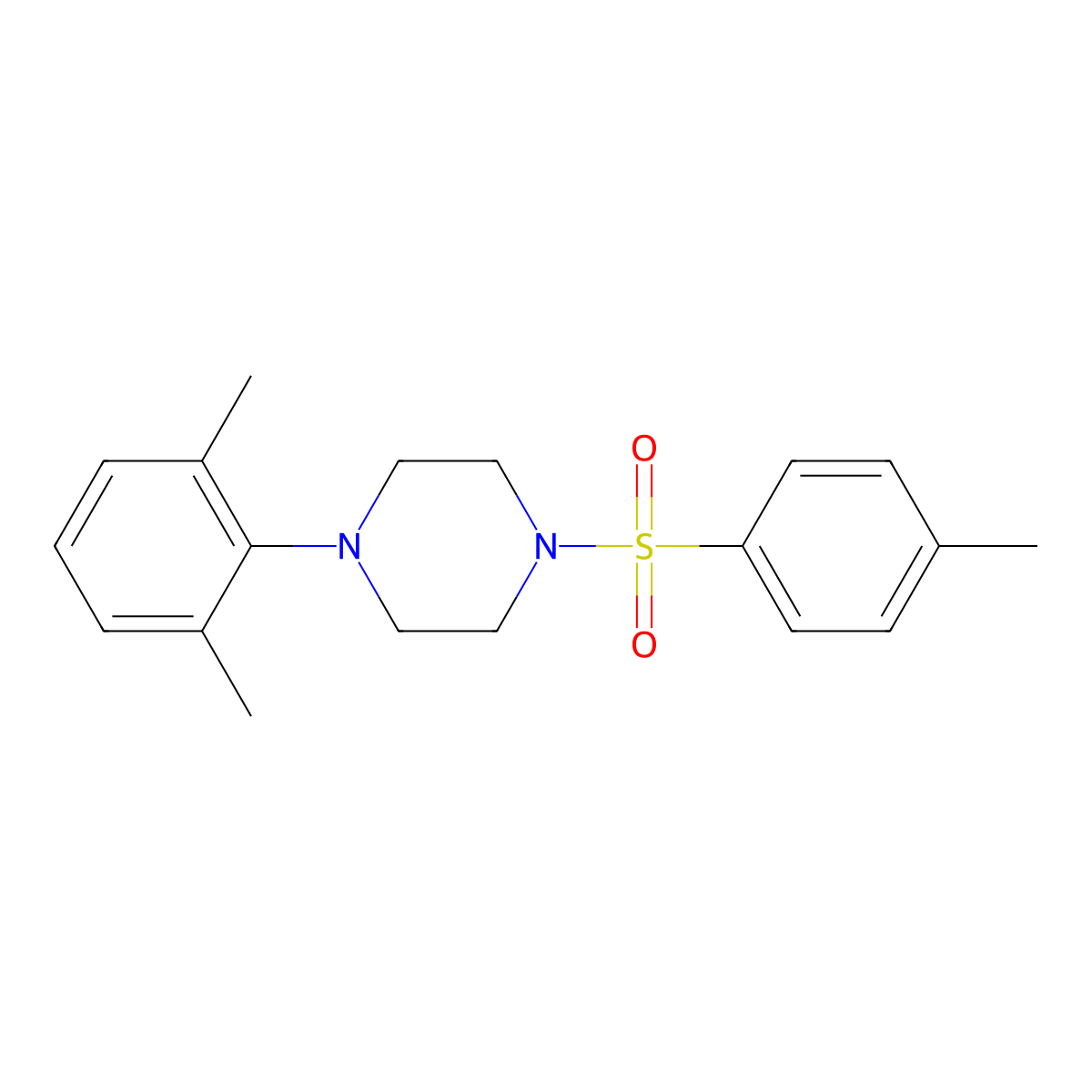 1-(2,6-Dimethylphenyl)-4-tosylpiperazine molecular structure, CAS 713099-74-2