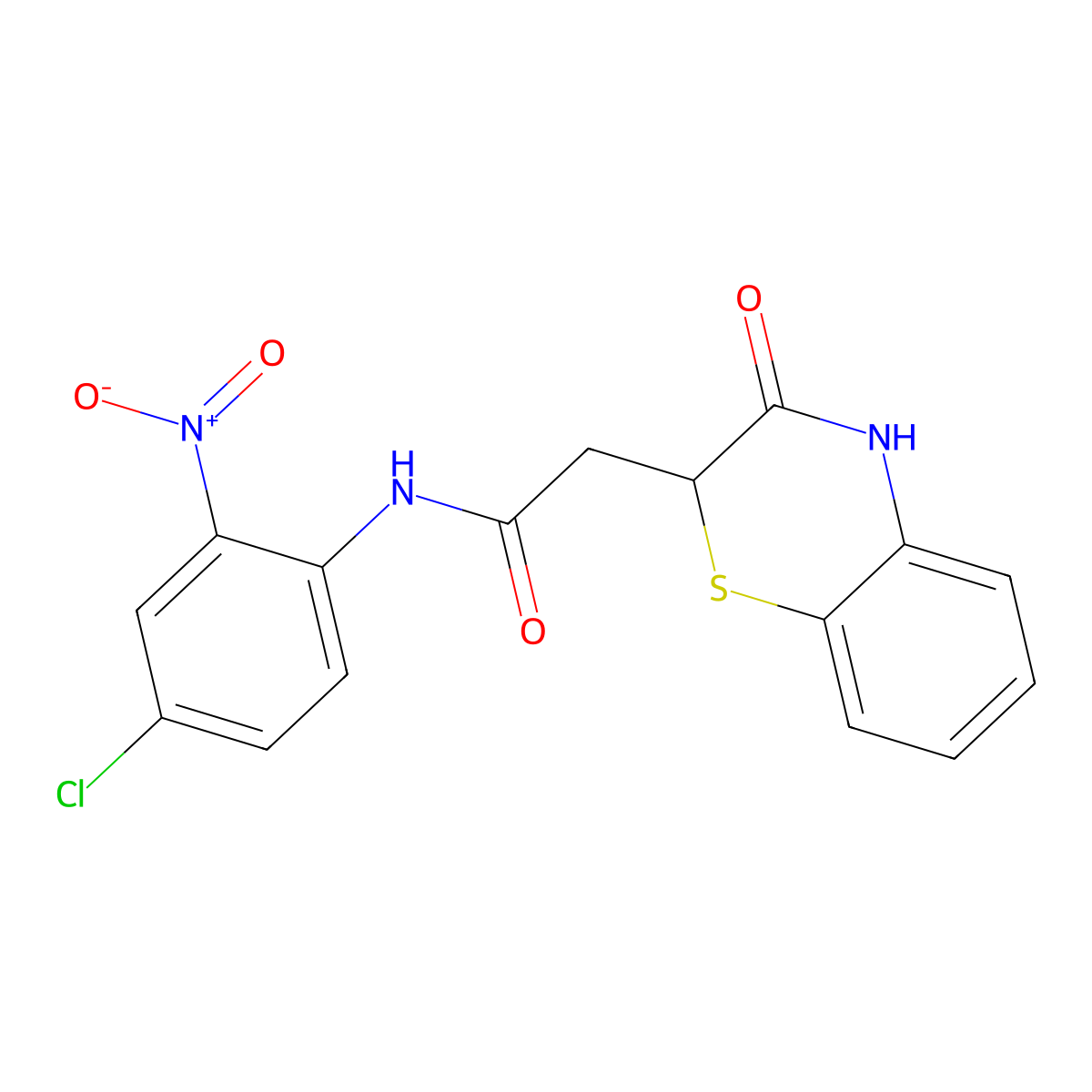 N-(4-chloro-2-nitrophenyl)-2-(3-oxo-3,4-dihydro-2H-1,4-benzothiazin-2-yl)acetamide molecular structure, CAS 713099-77-5
