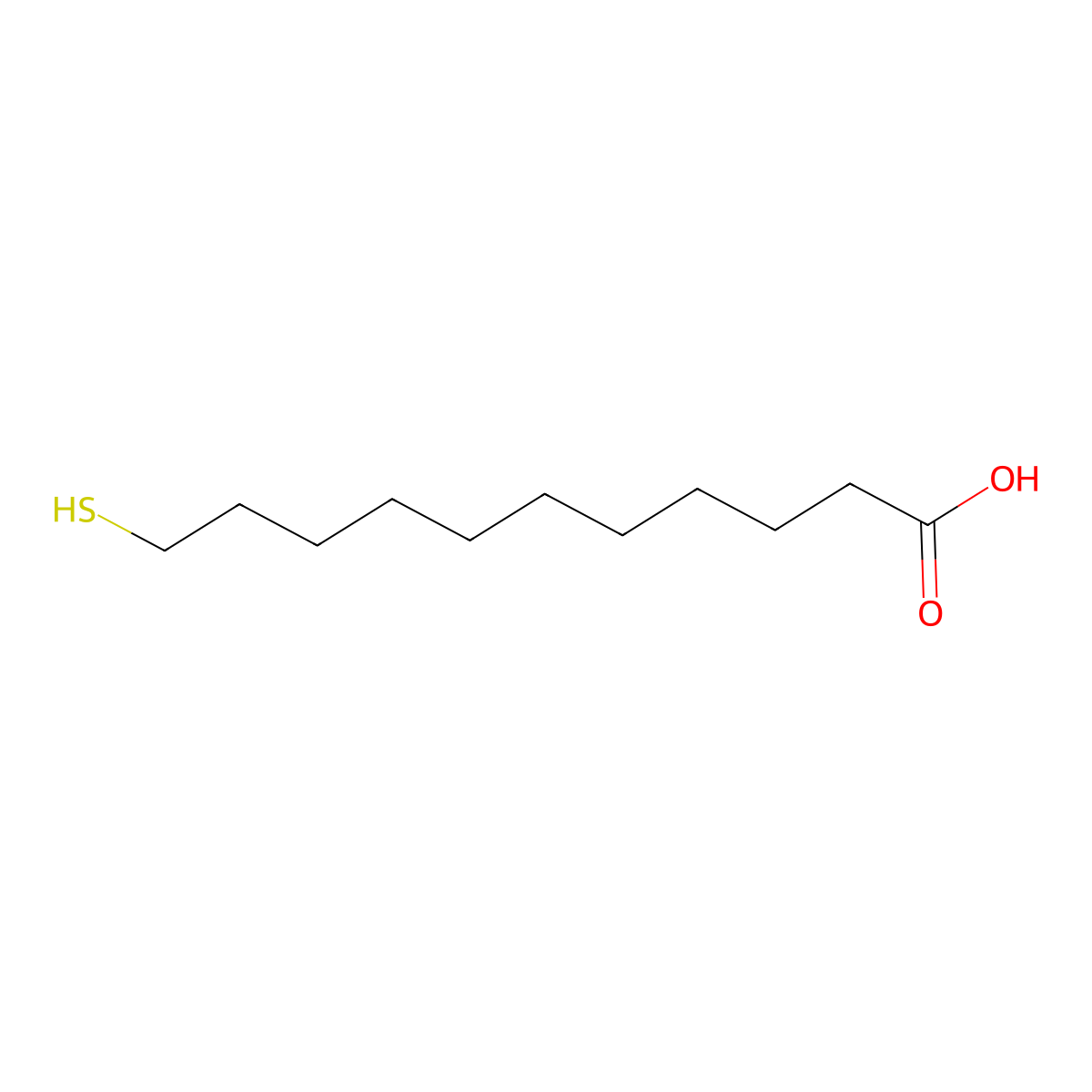 11-Mercaptoundecanoic Acid molecular structure, CAS 71310-21-9