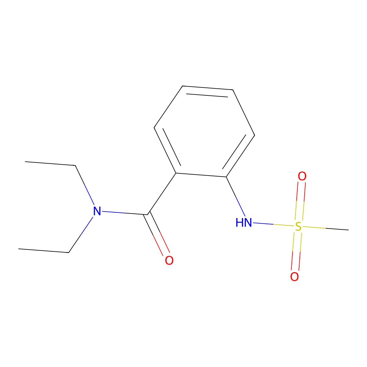 N,N-diethyl-2-[(methylsulfonyl)amino]benzamide molecular structure, CAS 713105-74-9