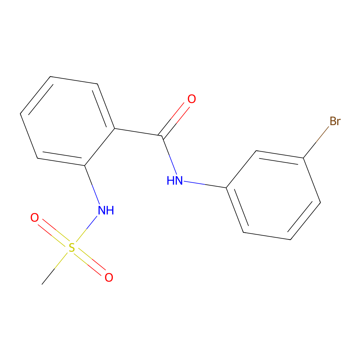 N-(3-bromophenyl)-2-(methanesulfonamido)benzamide molecular structure, CAS 713105-84-1