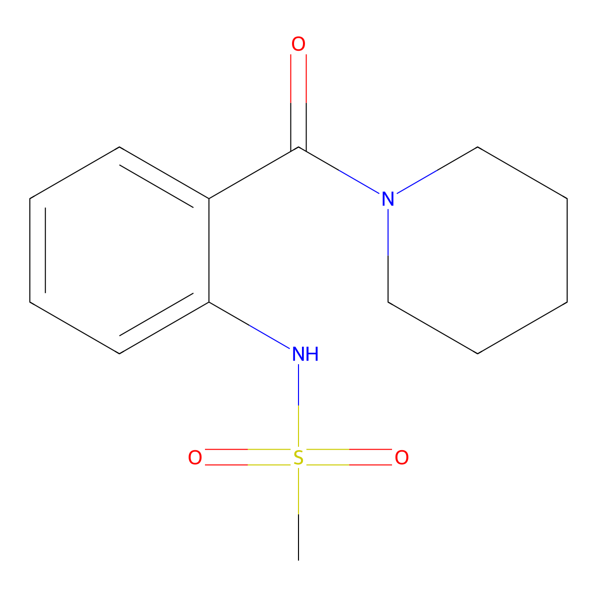 N-[2-(piperidine-1-carbonyl)phenyl]methanesulfonamide molecular structure, CAS 713106-03-7