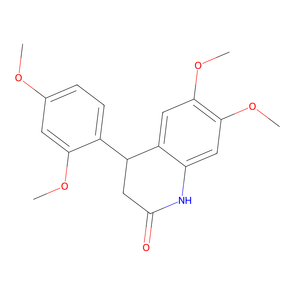 4-(2,4-dimethoxyphenyl)-6,7-dimethoxy-3,4-dihydroquinolin-2(1H)-one molecular structure, CAS 713106-31-1