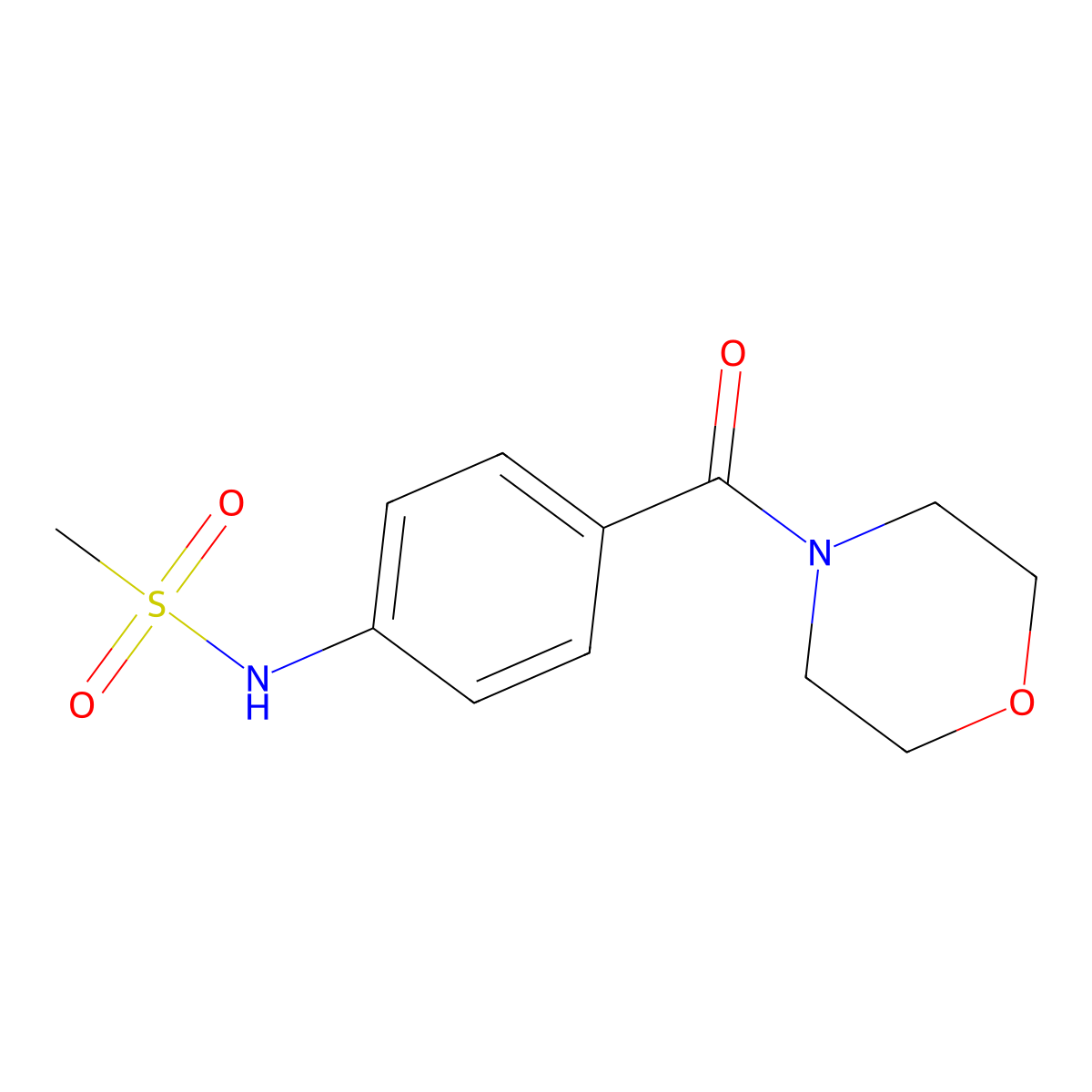 N-[4-(morpholine-4-carbonyl)phenyl]methanesulfonamide molecular structure, CAS 713106-76-4