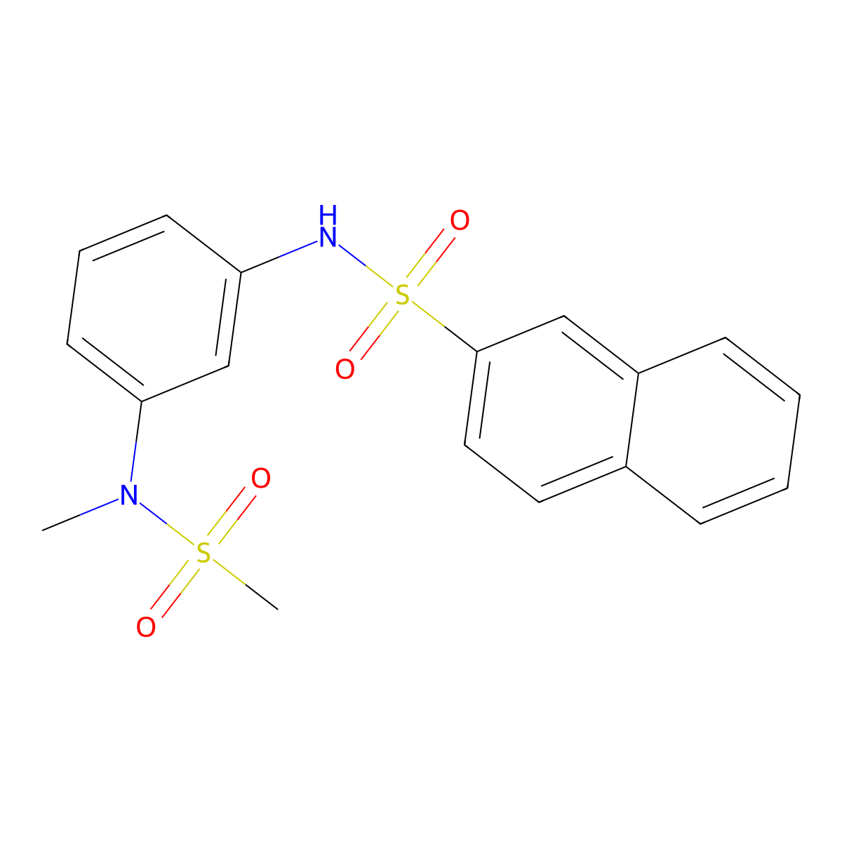 N-[3-[methyl(methylsulfonyl)amino]phenyl]naphthalene-2-sulfonamide molecular structure, CAS 713106-84-4