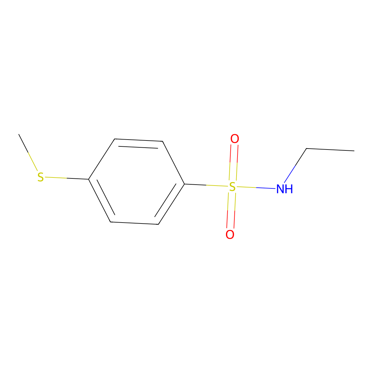 N-ethyl-4-(methylsulfanyl)benzenesulfonamide molecular structure, CAS 713107-09-6