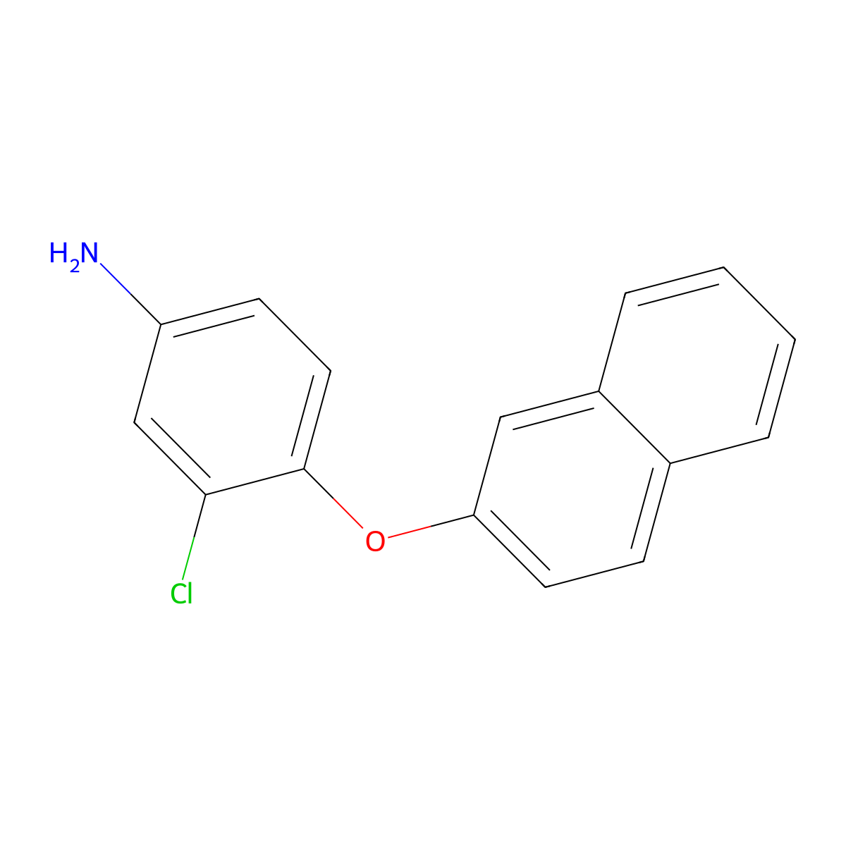 3-Chloro-4-(2-naphthyloxy)aniline molecular structure, CAS 71311-87-0