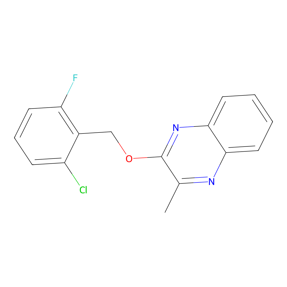 2-[(2-Chloro-6-fluorophenyl)methoxy]-3-methylquinoxaline molecular structure, CAS 713110-85-1
