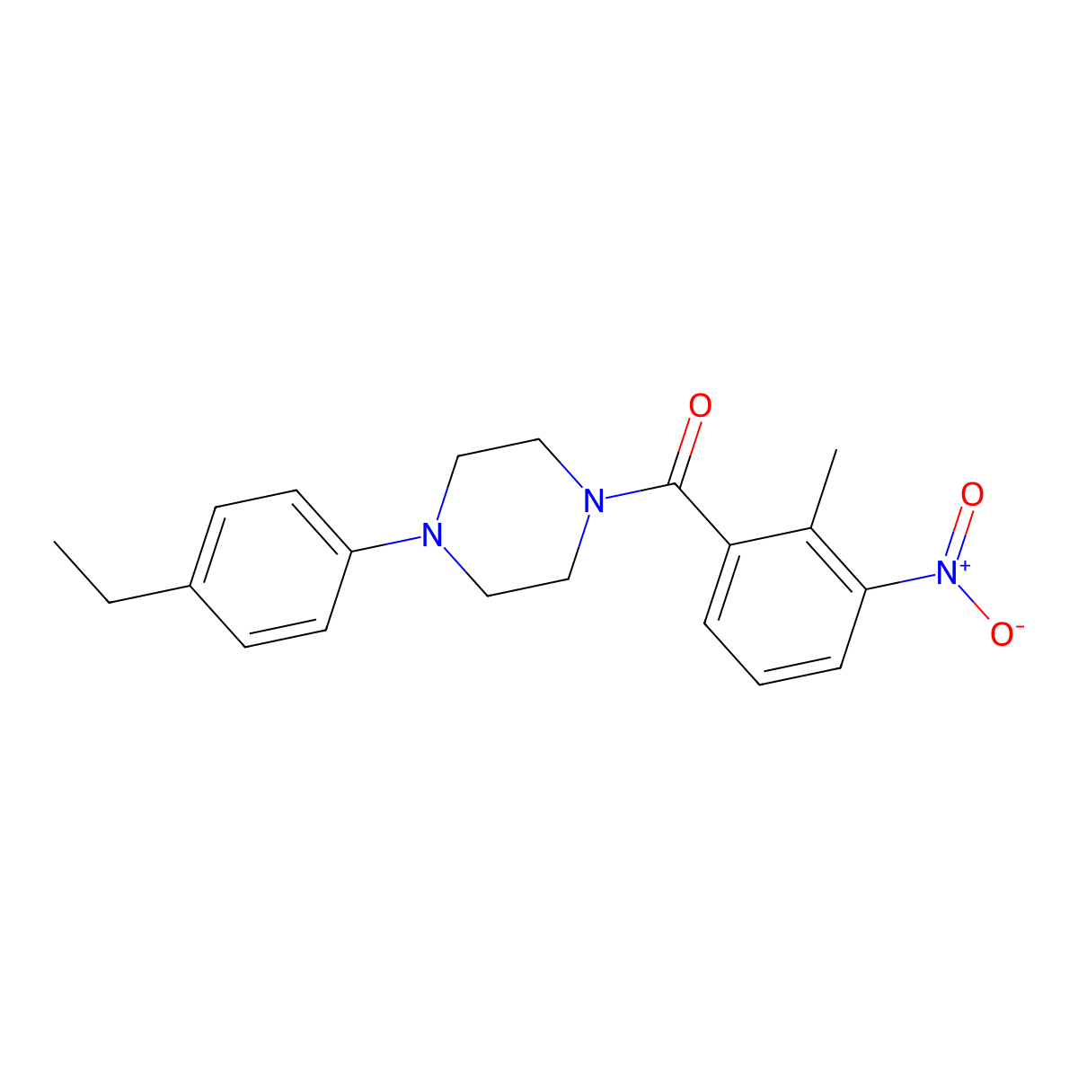 [4-(4-Ethylphenyl)piperazin-1-yl]-(2-methyl-3-nitrophenyl)methanone molecular structure, CAS 713110-99-7