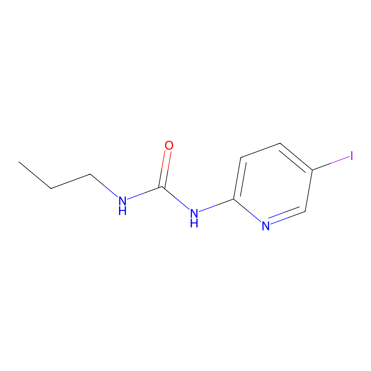 1-(5-Iodopyridin-2-yl)-3-propylurea molecular structure, CAS 713111-19-4