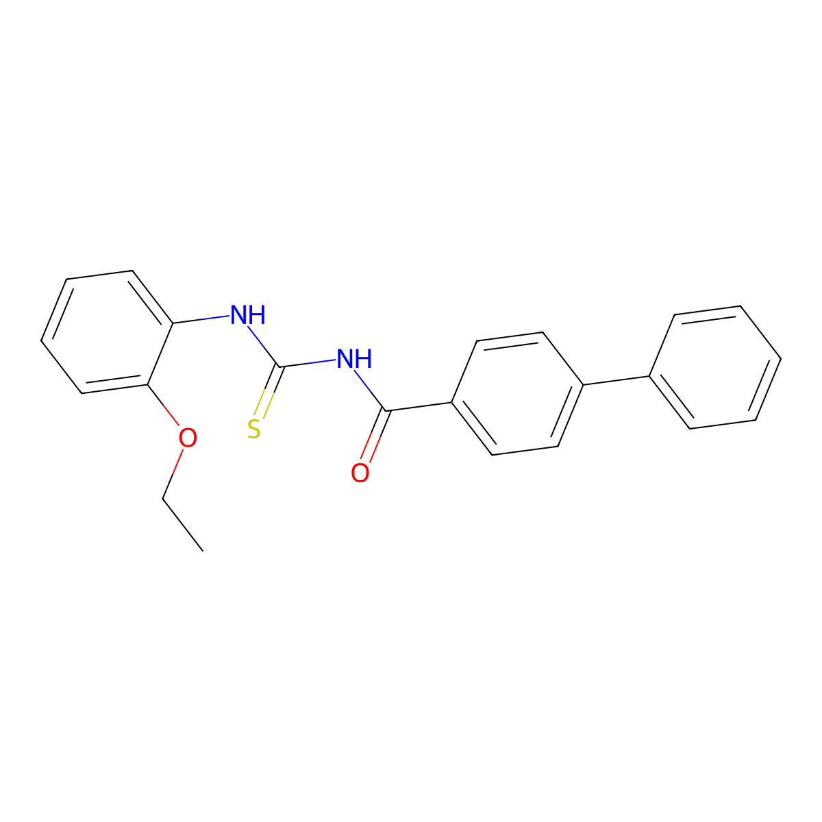 N-[(2-ethoxyphenyl)carbamothioyl]-4-phenylbenzamide molecular structure, CAS 713112-13-1