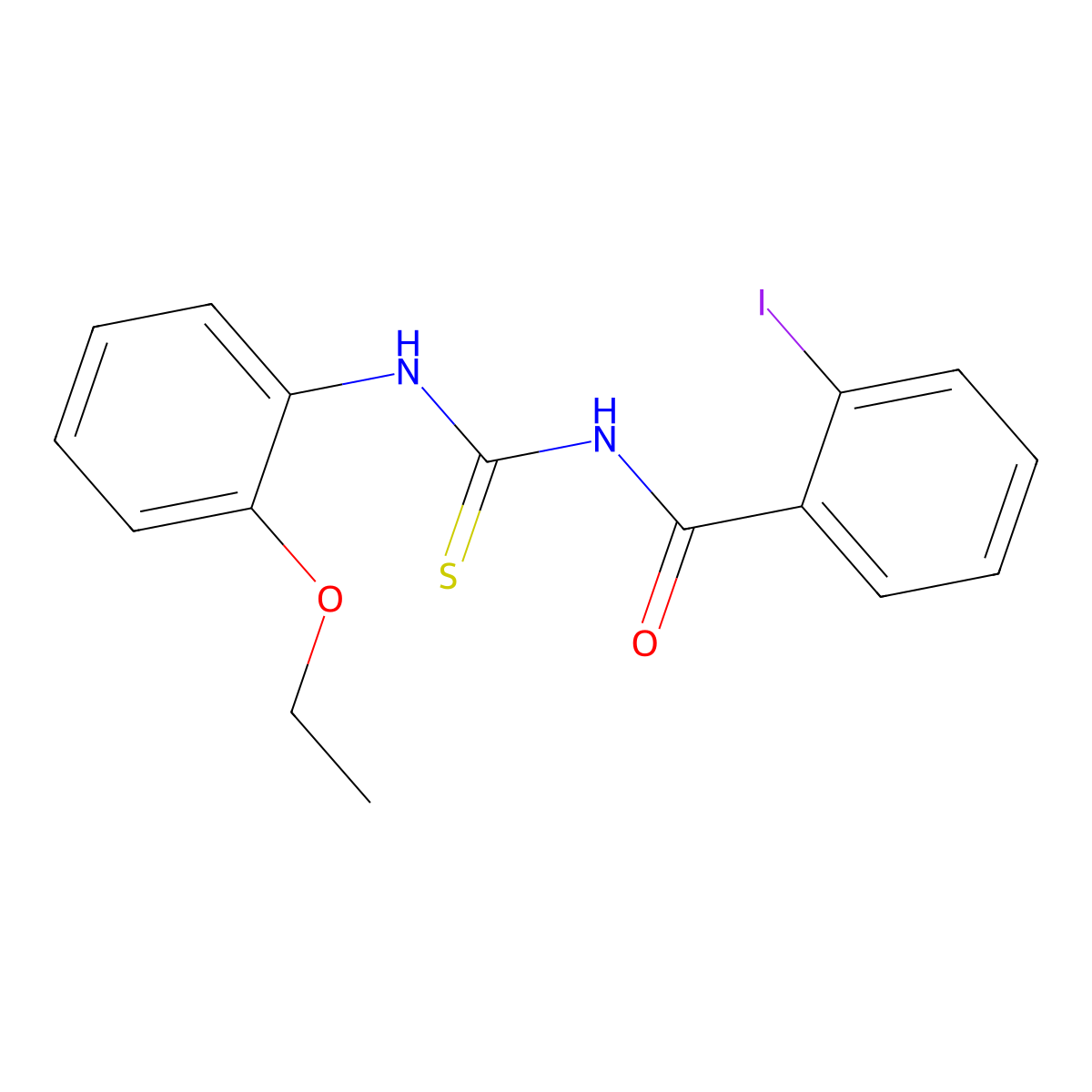 N-[(2-ethoxyphenyl)carbamothioyl]-2-iodobenzamide molecular structure, CAS 713112-16-4