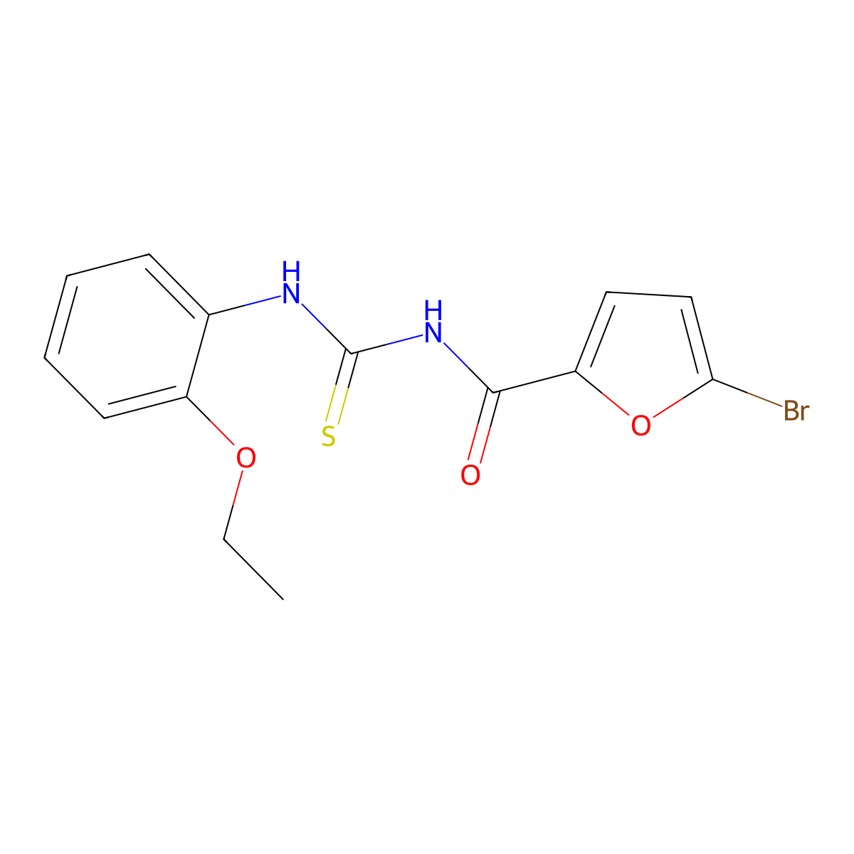 5-bromo-N-[(2-ethoxyphenyl)carbamothioyl]furan-2-carboxamide molecular structure, CAS 713112-19-7