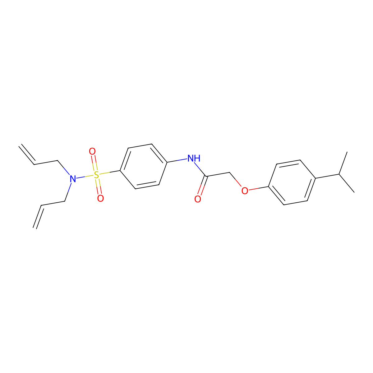 N-{4-[(diallylamino)sulfonyl]phenyl}-2-(4-isopropylphenoxy)acetamide molecular structure, CAS 713112-27-7
