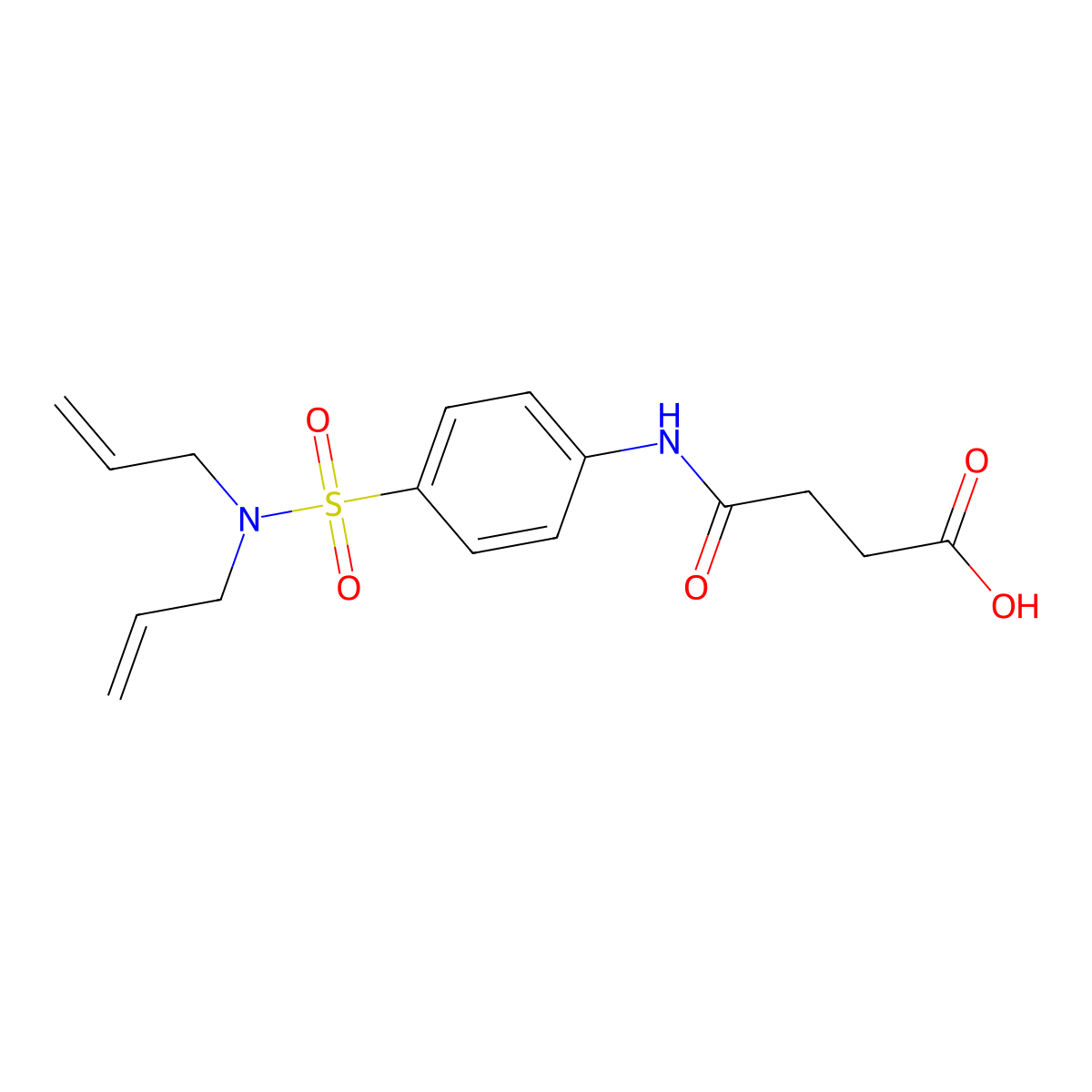 4-{4-[(Diallylamino)sulfonyl]anilino}-4-oxobutanoic acid molecular structure, CAS 713112-28-8
