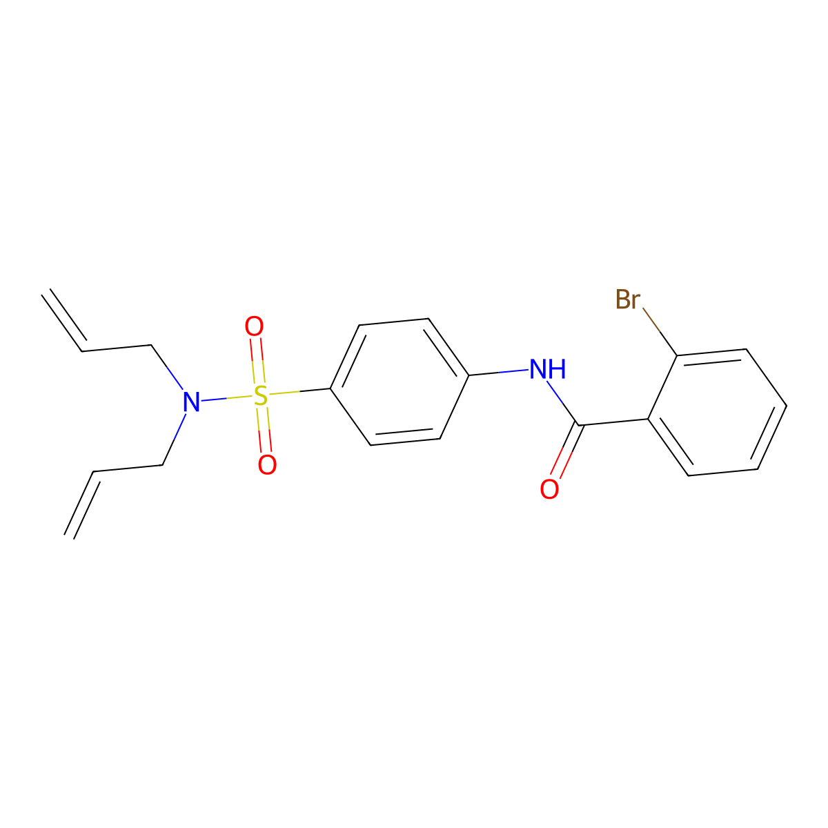 2-bromo-N-{4-[(diallylamino)sulfonyl]phenyl}benzamide molecular structure, CAS 713112-29-9
