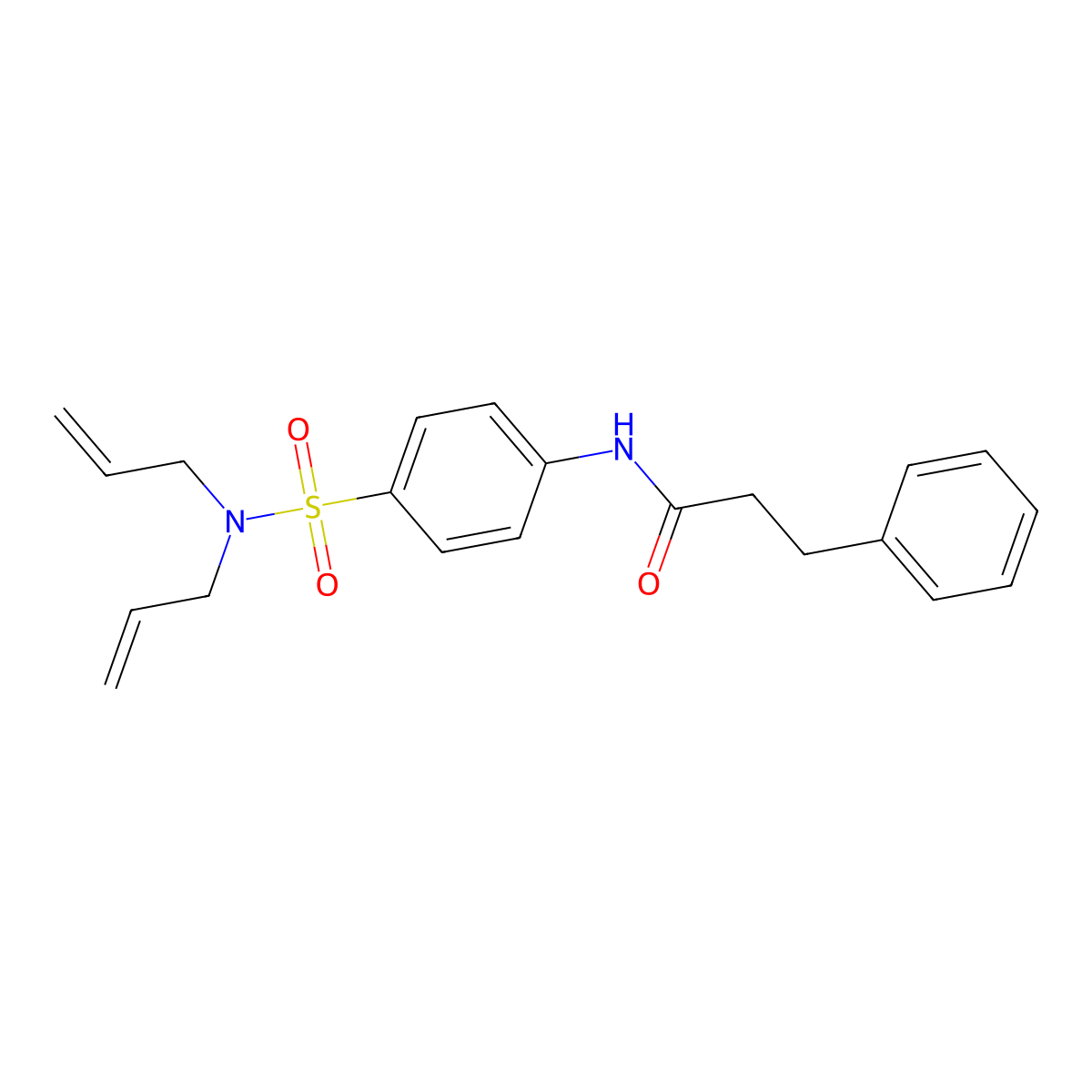 N-{4-[(diallylamino)sulfonyl]phenyl}-3-phenylpropanamide molecular structure, CAS 713112-35-7
