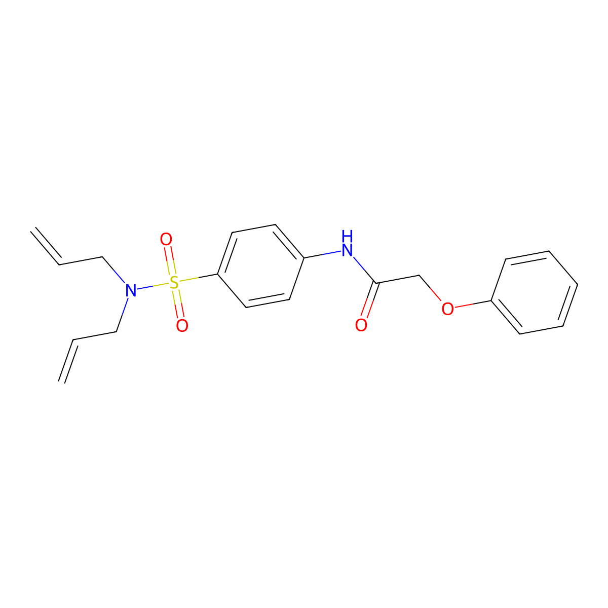 N-{4-[(diallylamino)sulfonyl]phenyl}-2-phenoxyacetamide molecular structure, CAS 713112-37-9