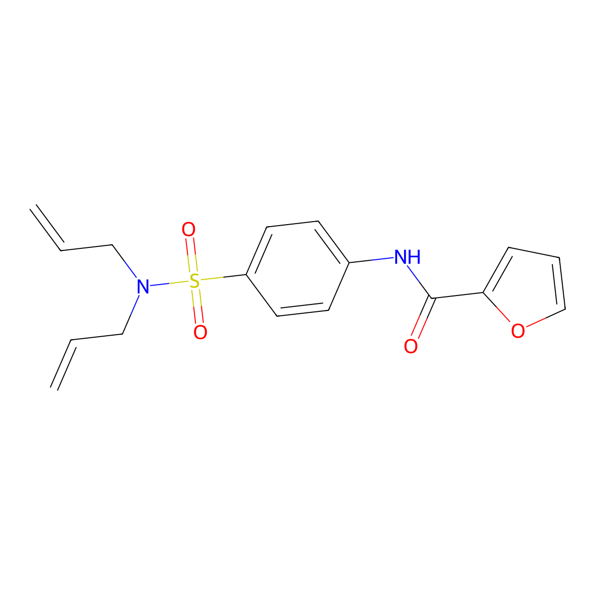 N-{4-[(diallylamino)sulfonyl]phenyl}-2-furamide molecular structure, CAS 713112-41-5