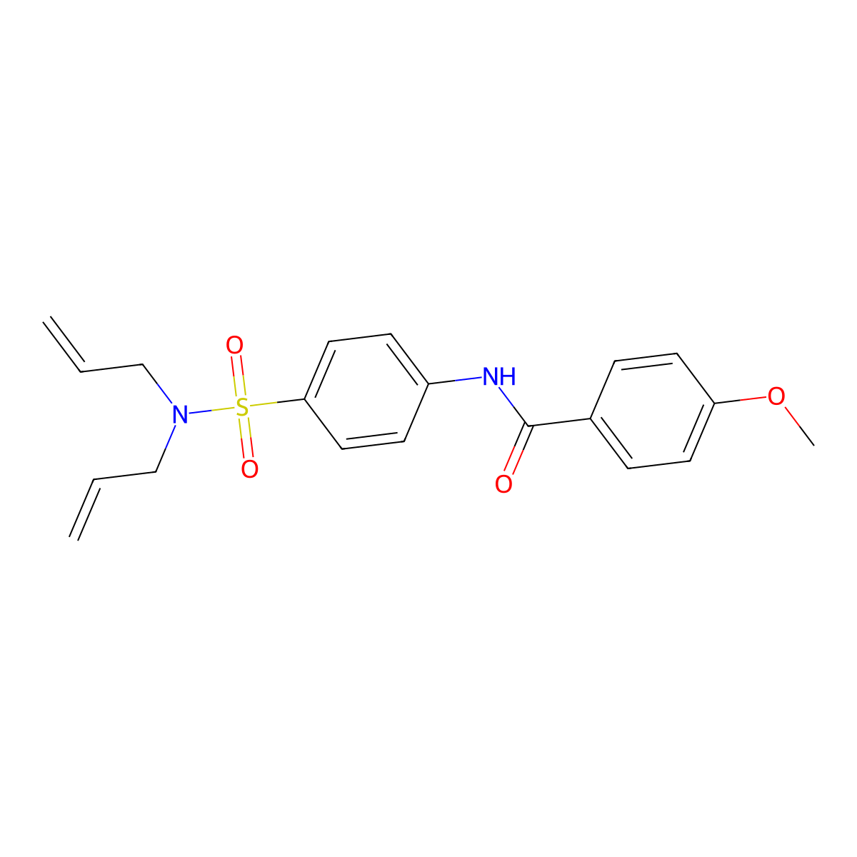 N-{4-[(diallylamino)sulfonyl]phenyl}-4-methoxybenzamide molecular structure, CAS 713112-42-6