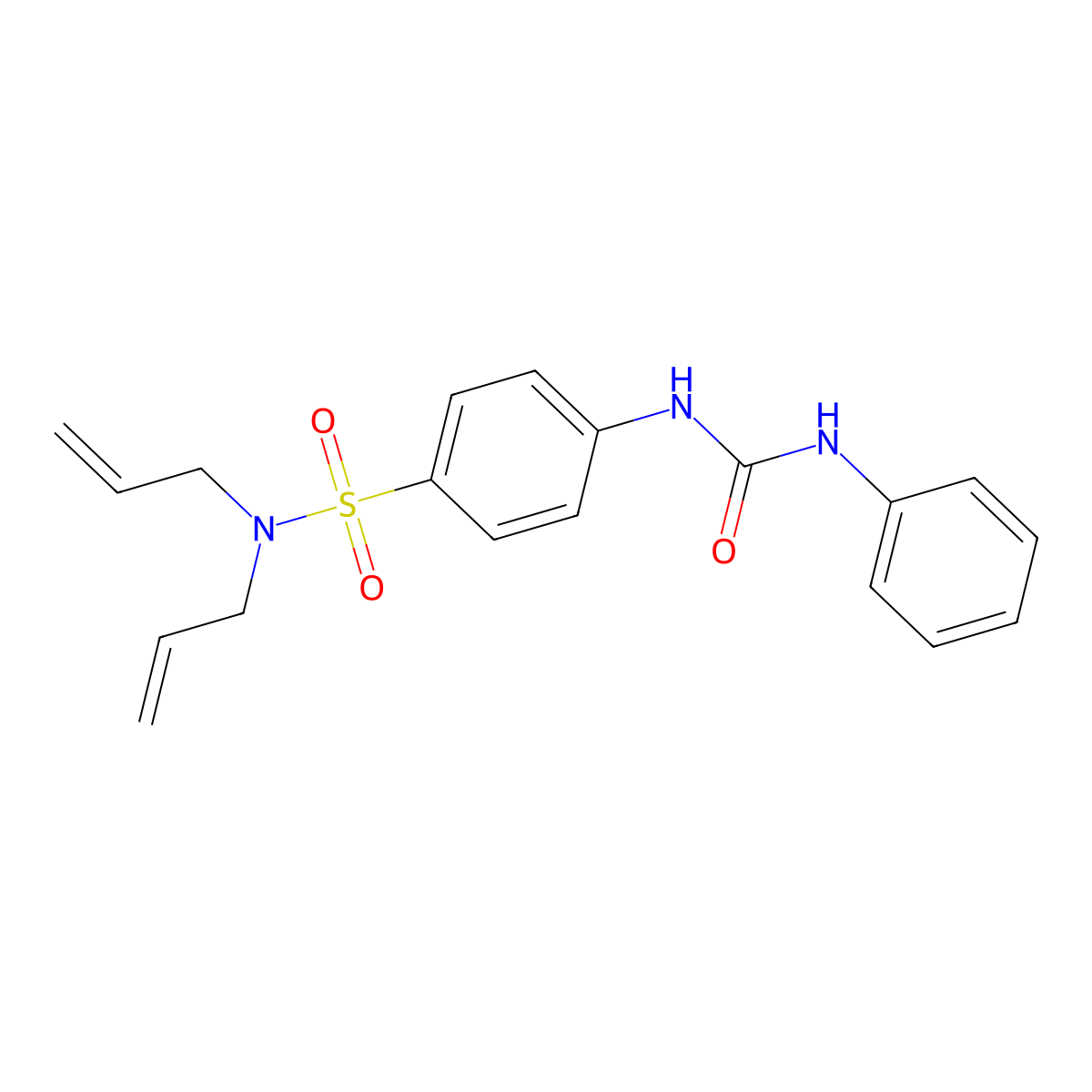 N,N-diallyl-4-[(anilinocarbonyl)amino]benzenesulfonamide molecular structure, CAS 713112-43-7