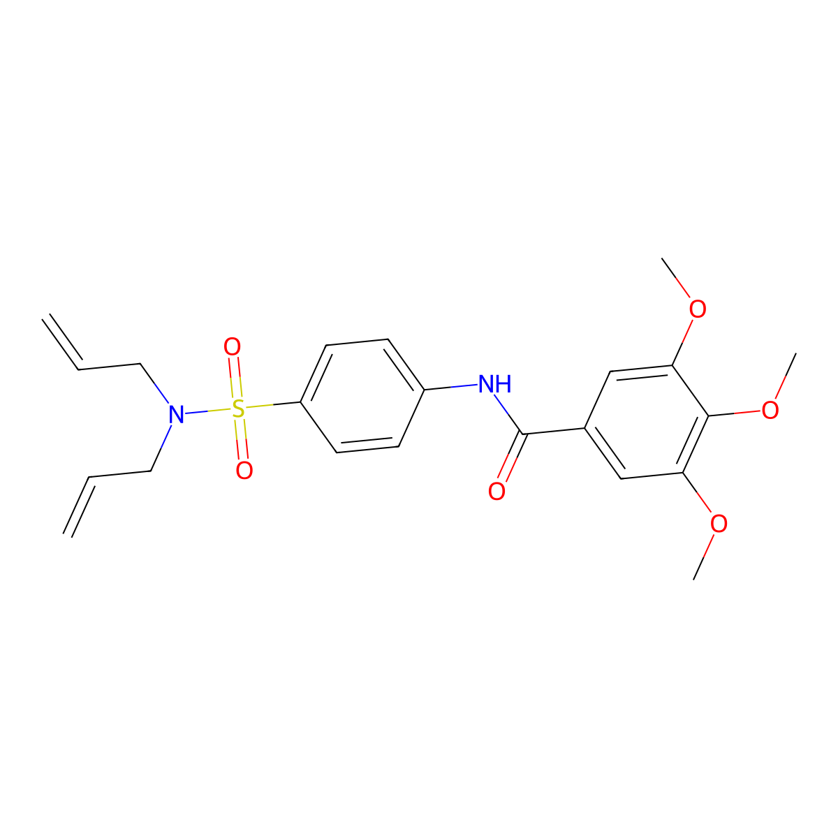 N-{4-[(diallylamino)sulfonyl]phenyl}-3,4,5-trimethoxybenzamide molecular structure, CAS 713112-47-1
