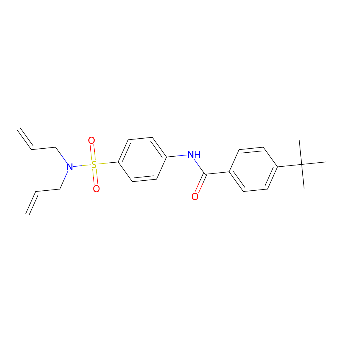 4-tert-butyl-N-{4-[(diallylamino)sulfonyl]phenyl}benzamide molecular structure, CAS 713112-52-8