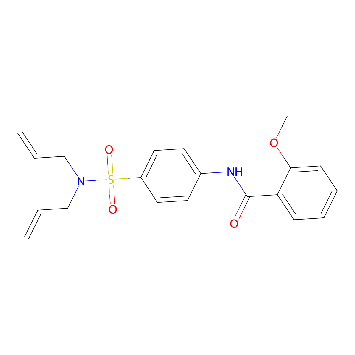 N-{4-[(diallylamino)sulfonyl]phenyl}-2-methoxybenzamide molecular structure, CAS 713112-55-1