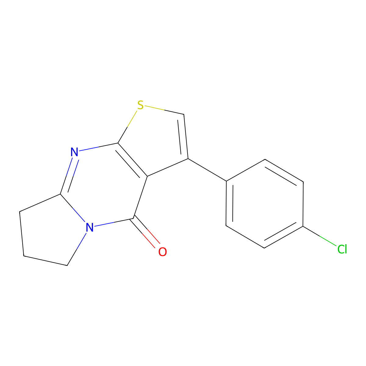 3-(4-chlorophenyl)-7,8-dihydropyrrolo[1,2-a]thieno[2,3-d]pyrimidin-4(6H)-one molecular structure, CAS 713112-85-7