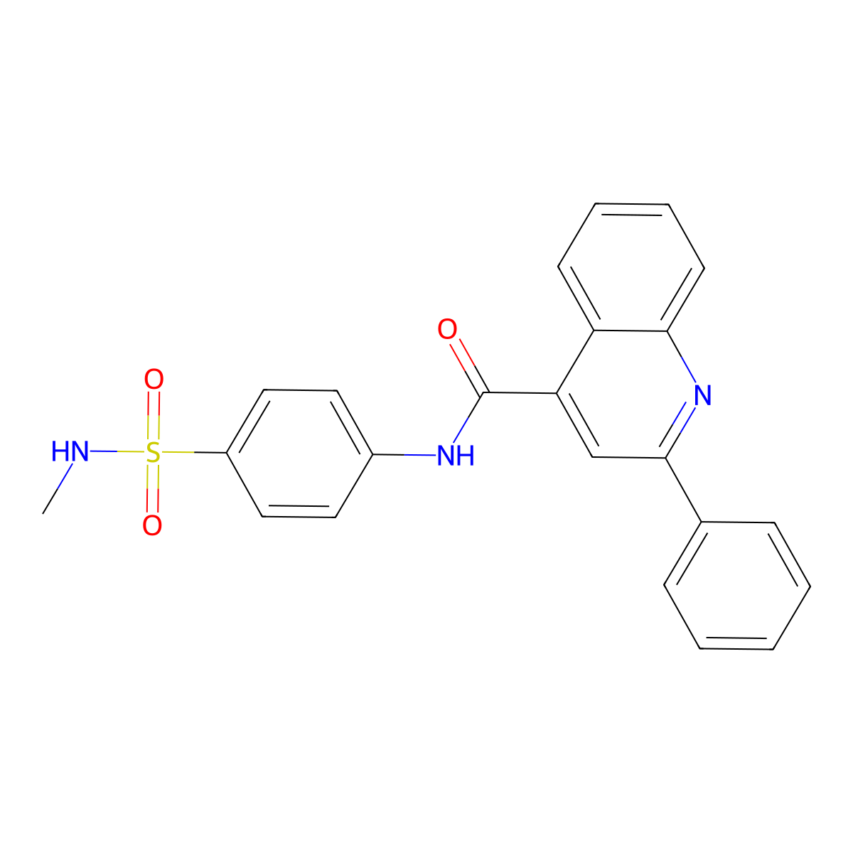N-[4-(methylsulfamoyl)phenyl]-2-phenylquinoline-4-carboxamide molecular structure, CAS 713118-70-8