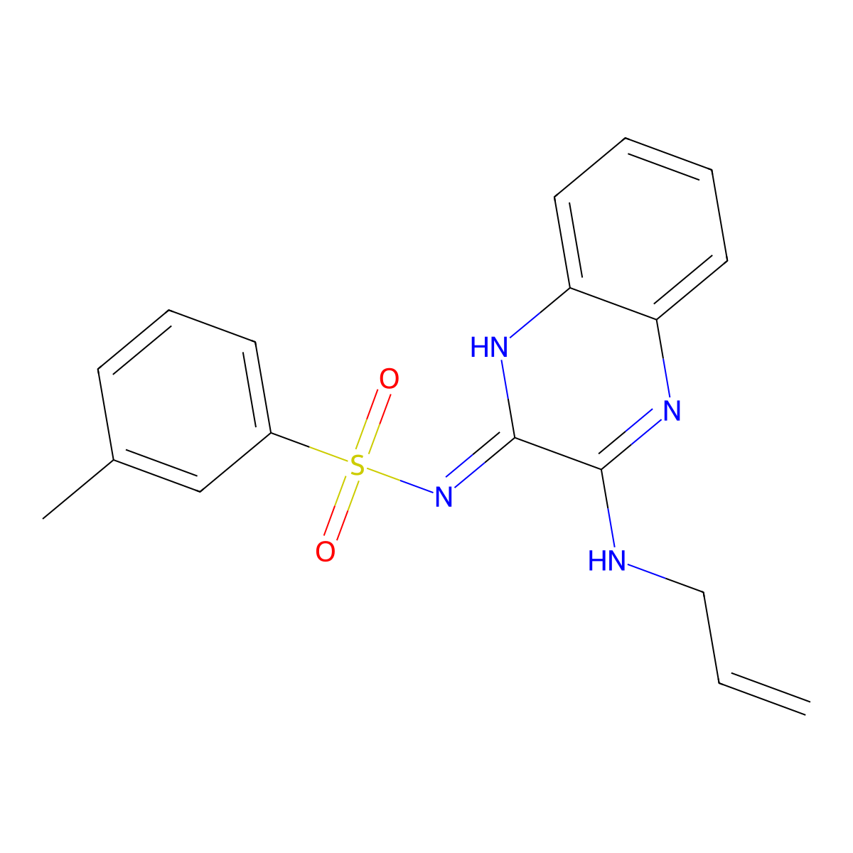 N-(3-(allylamino)quinoxalin-2-yl)-3-methylbenzenesulfonamide molecular structure, CAS 713128-21-3