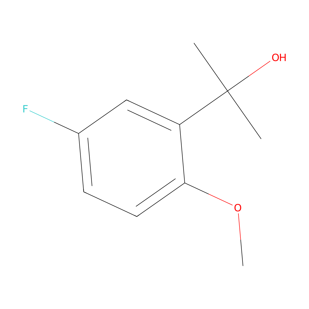 2-(5-Fluoro-2-methoxyphenyl)propan-2-ol molecular structure, CAS 71313-97-8