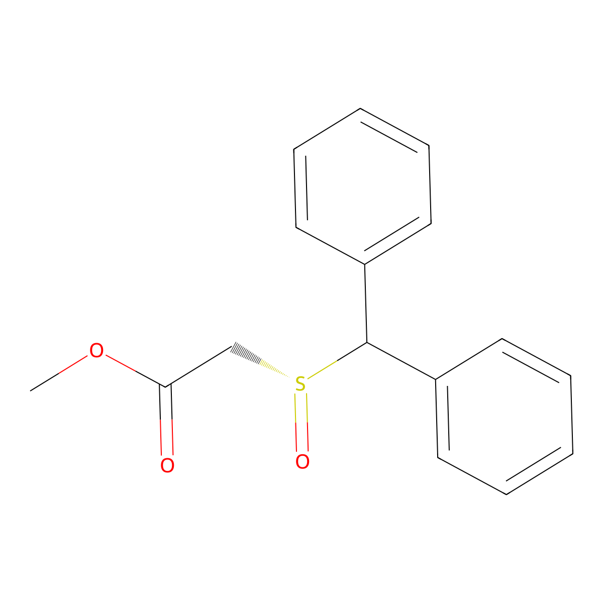 (R)-Modafinil carboxylate methyl ester molecular structure, CAS 713134-72-6