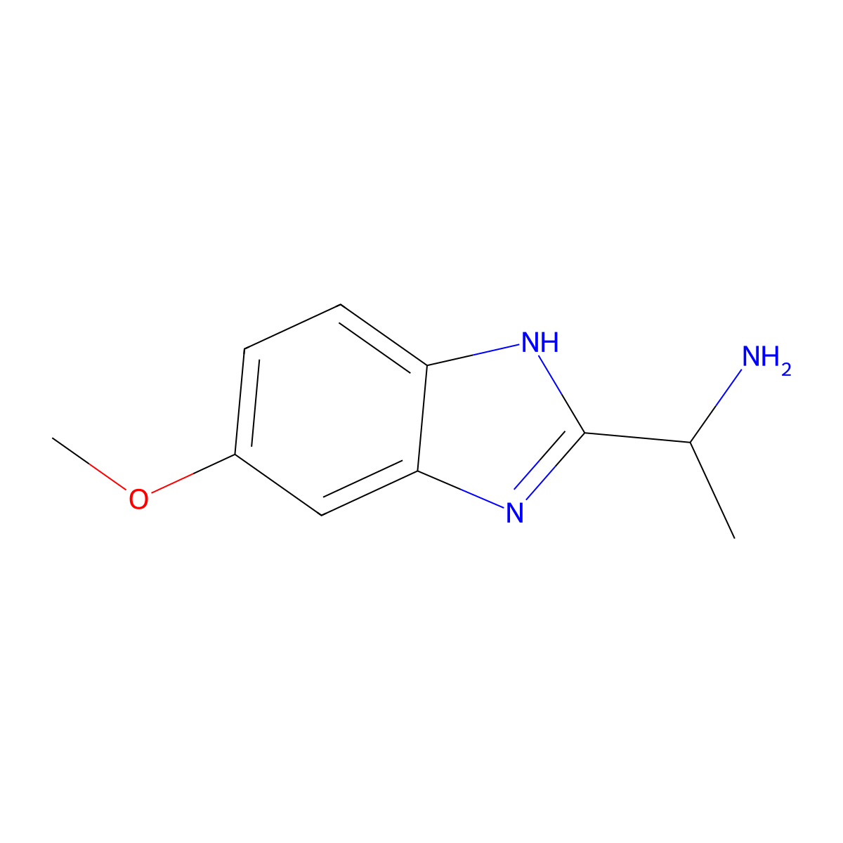 1-(6-Methoxy-1H-benzo[d]imidazol-2-yl)ethan-1-amine molecular structure, CAS 713138-71-7