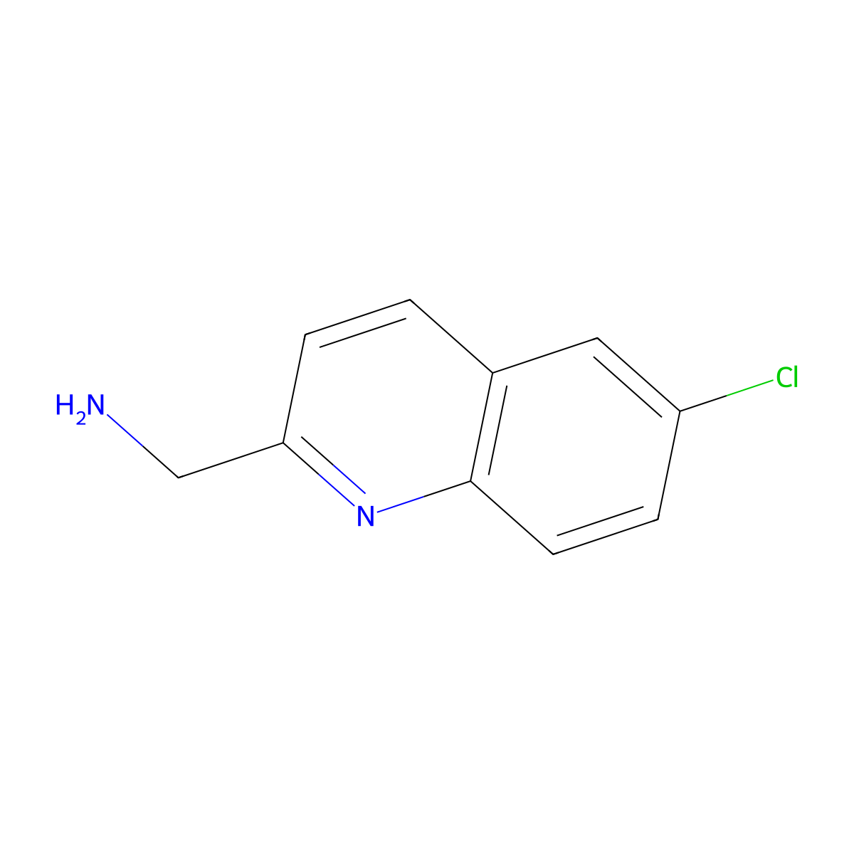 (6-Chloroquinolin-2-yl)methanamine molecular structure, CAS 713139-48-1