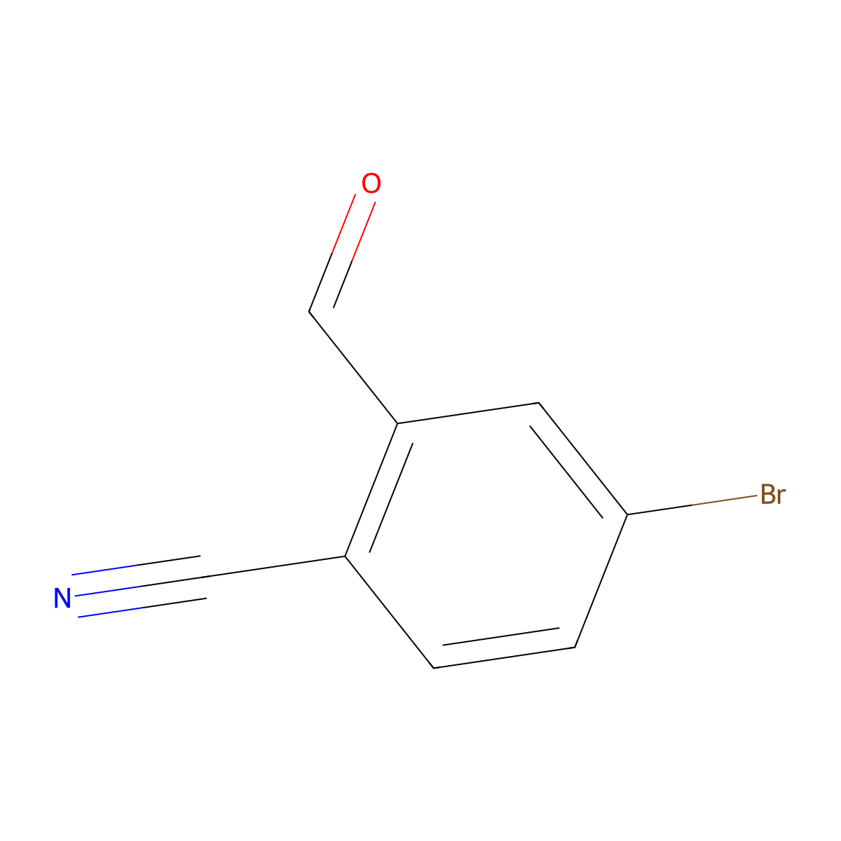 4-Bromo-2-formylbenzonitrile molecular structure, CAS 713141-12-9