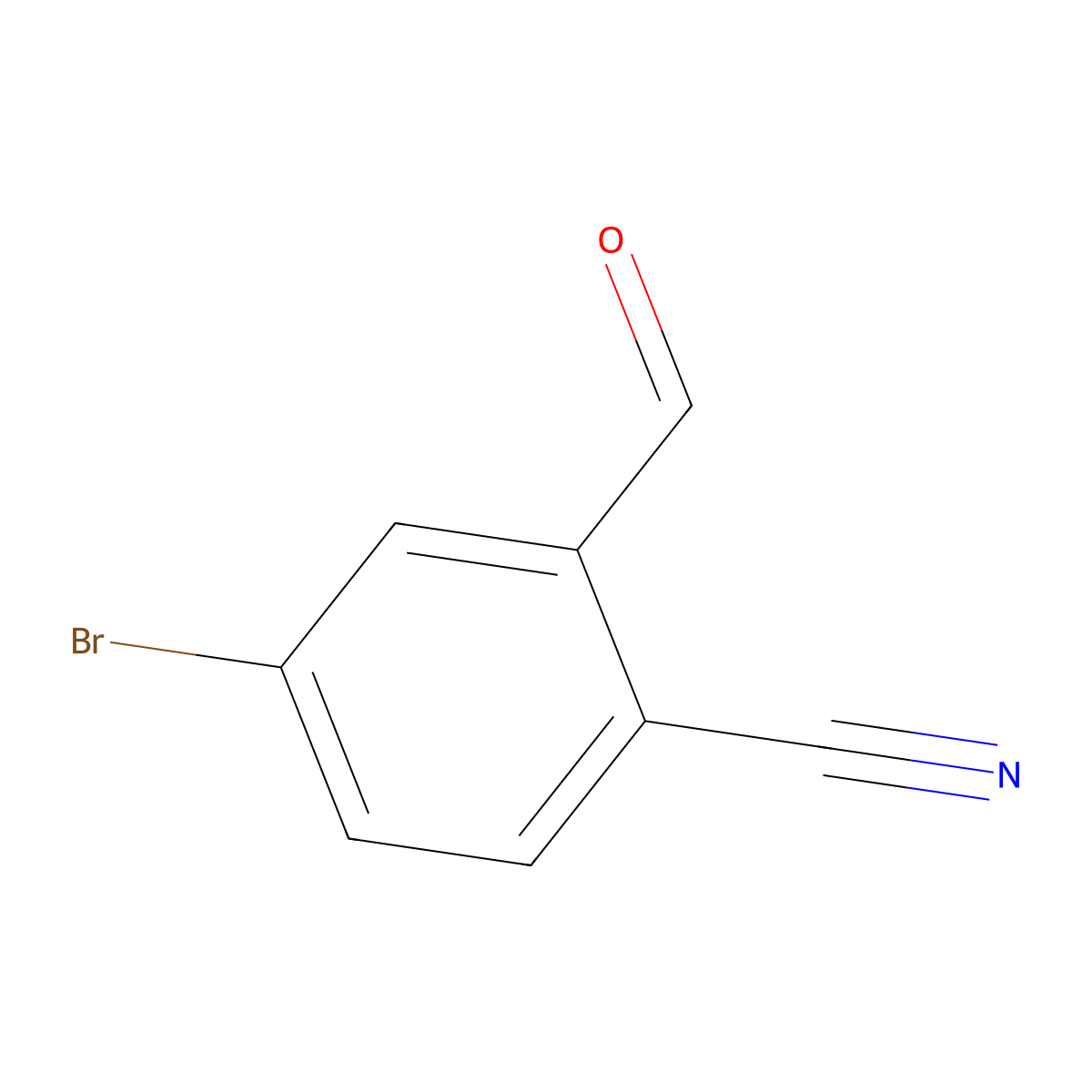 4-Bromo-2-formylbenzonitrile molecular structure, CAS 713141-12-9