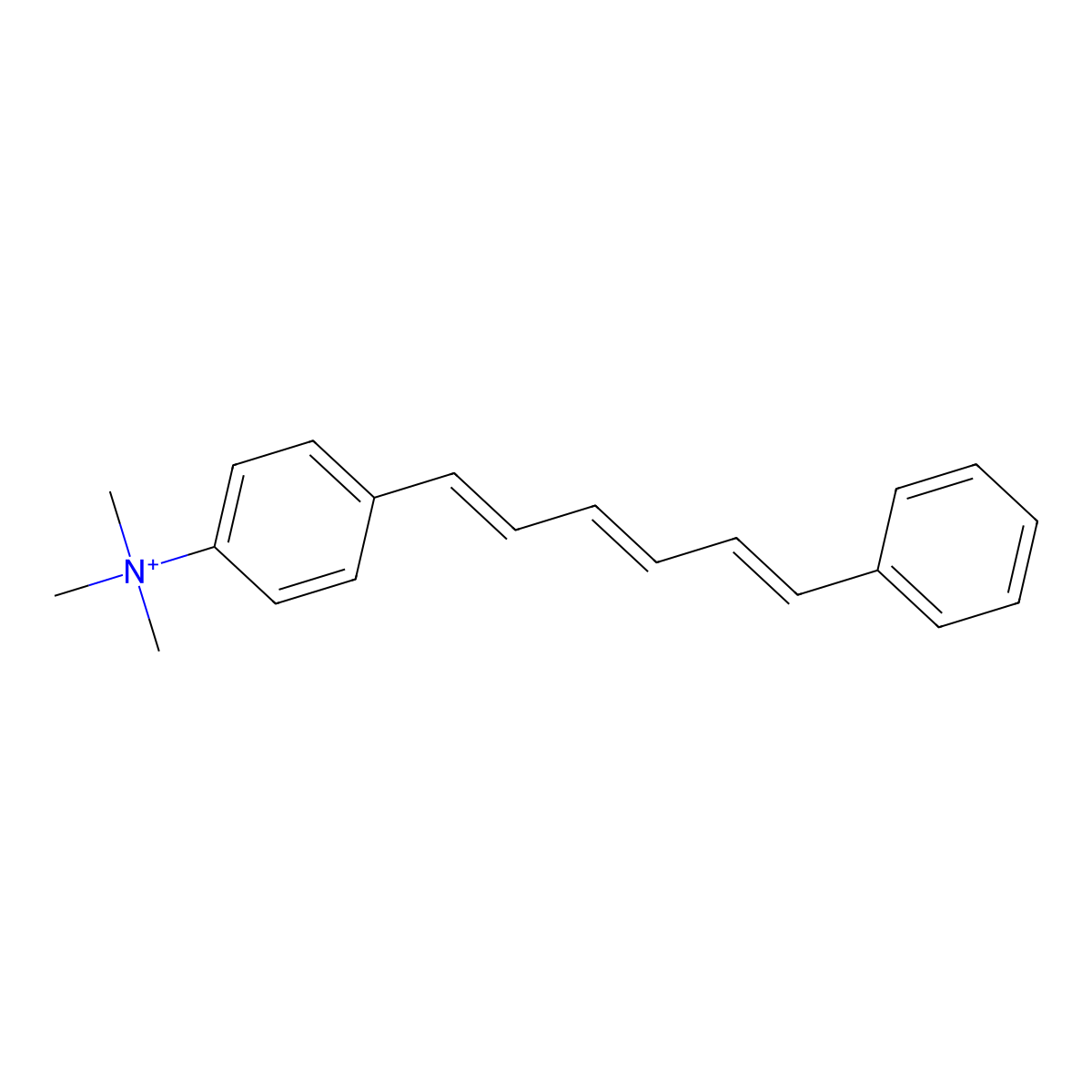 1-(4-(Trimethylamino)phenyl)-6-phenylhexa-1,3,5-triene molecular structure, CAS 71316-28-4