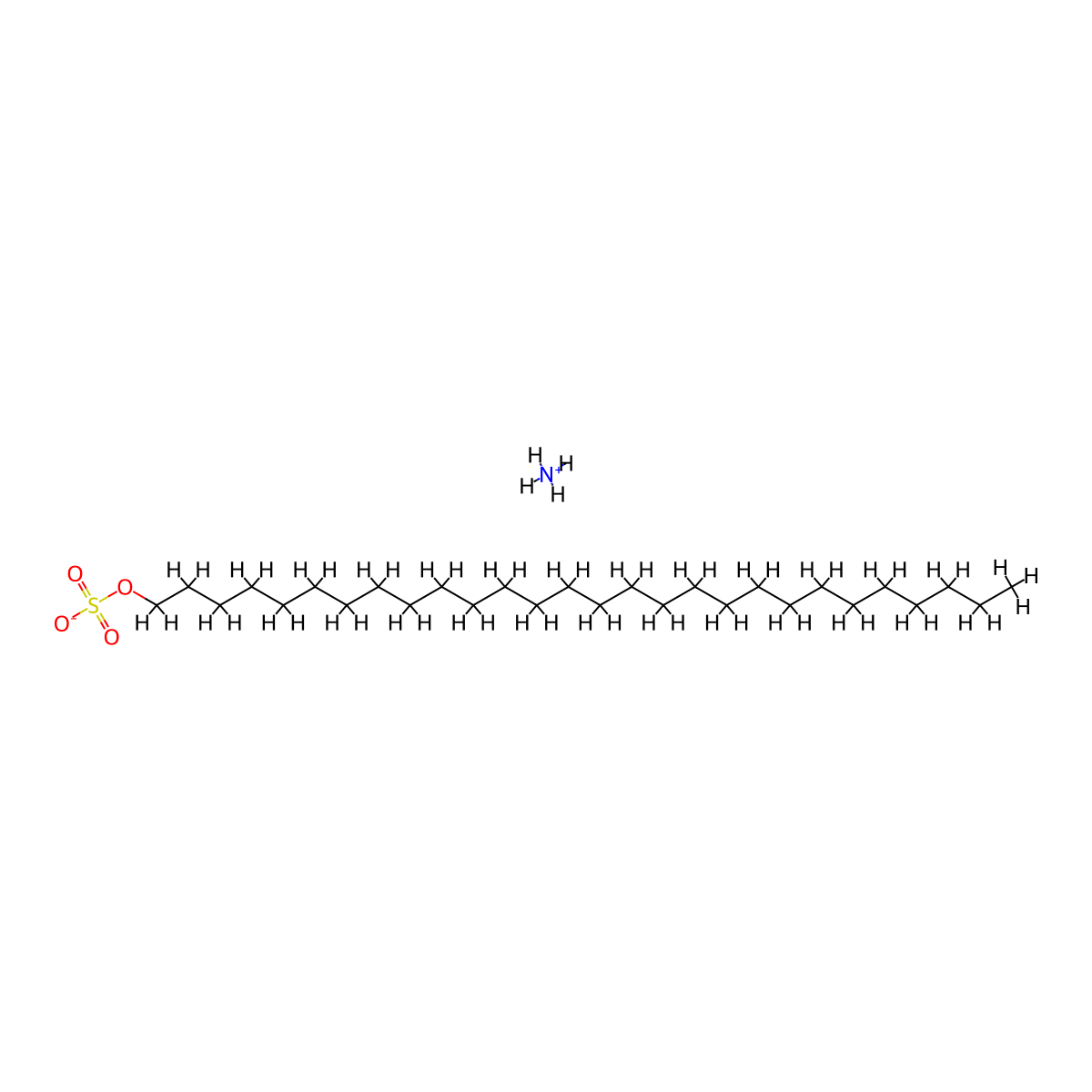 1-Octacosanol, 1-(hydrogen sulfate), ammonium salt (1:1) molecular structure, CAS 71317-55-0