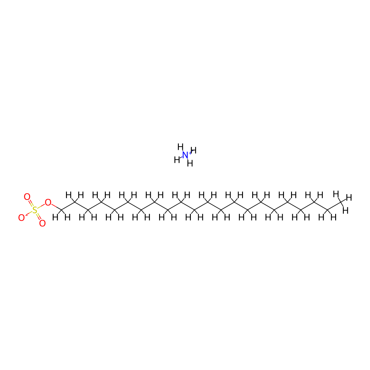 1-Docosanol, 1-(hydrogen sulfate), ammonium salt (1:1) molecular structure, CAS 71317-57-2