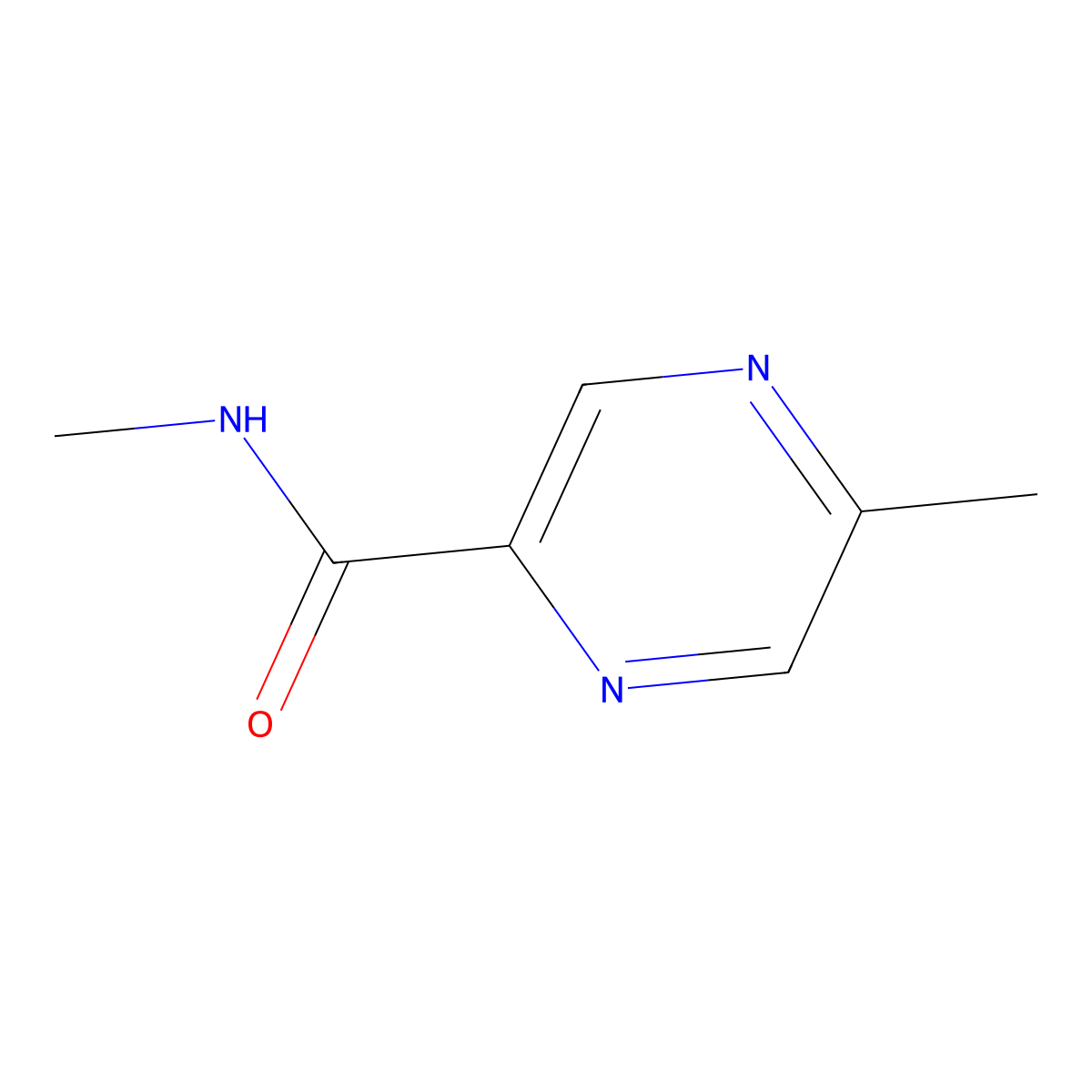 N,5-dimethylpyrazine-2-carboxamide molecular structure, CAS 7132-15-2