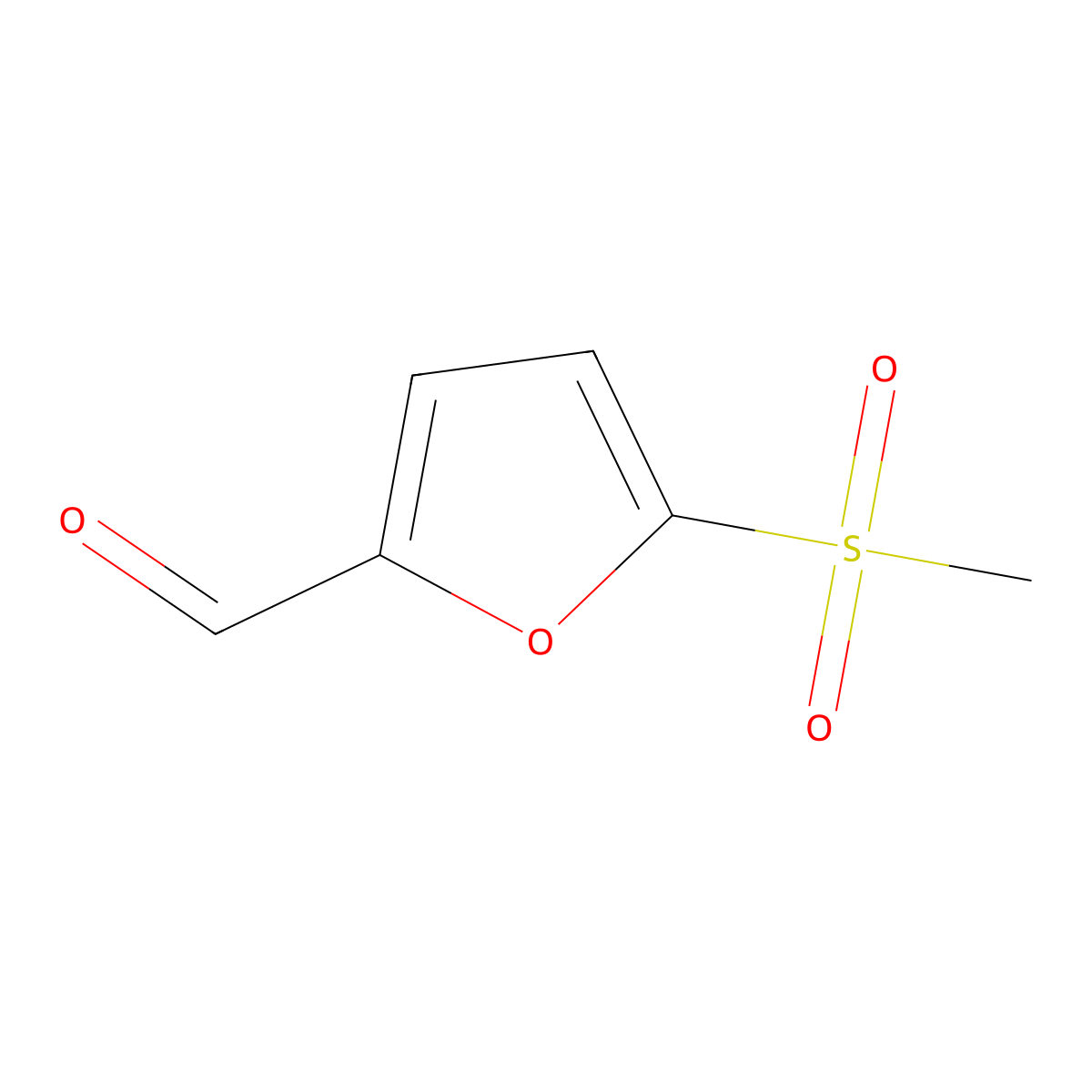 5-Methanesulfonyl-furan-2-carbaldehyde molecular structure, CAS 7132-40-3