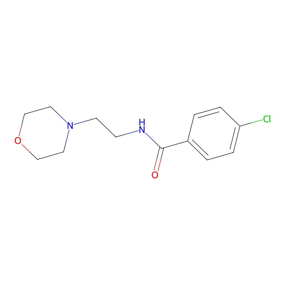 Moclobemide molecular structure, CAS 71320-77-9