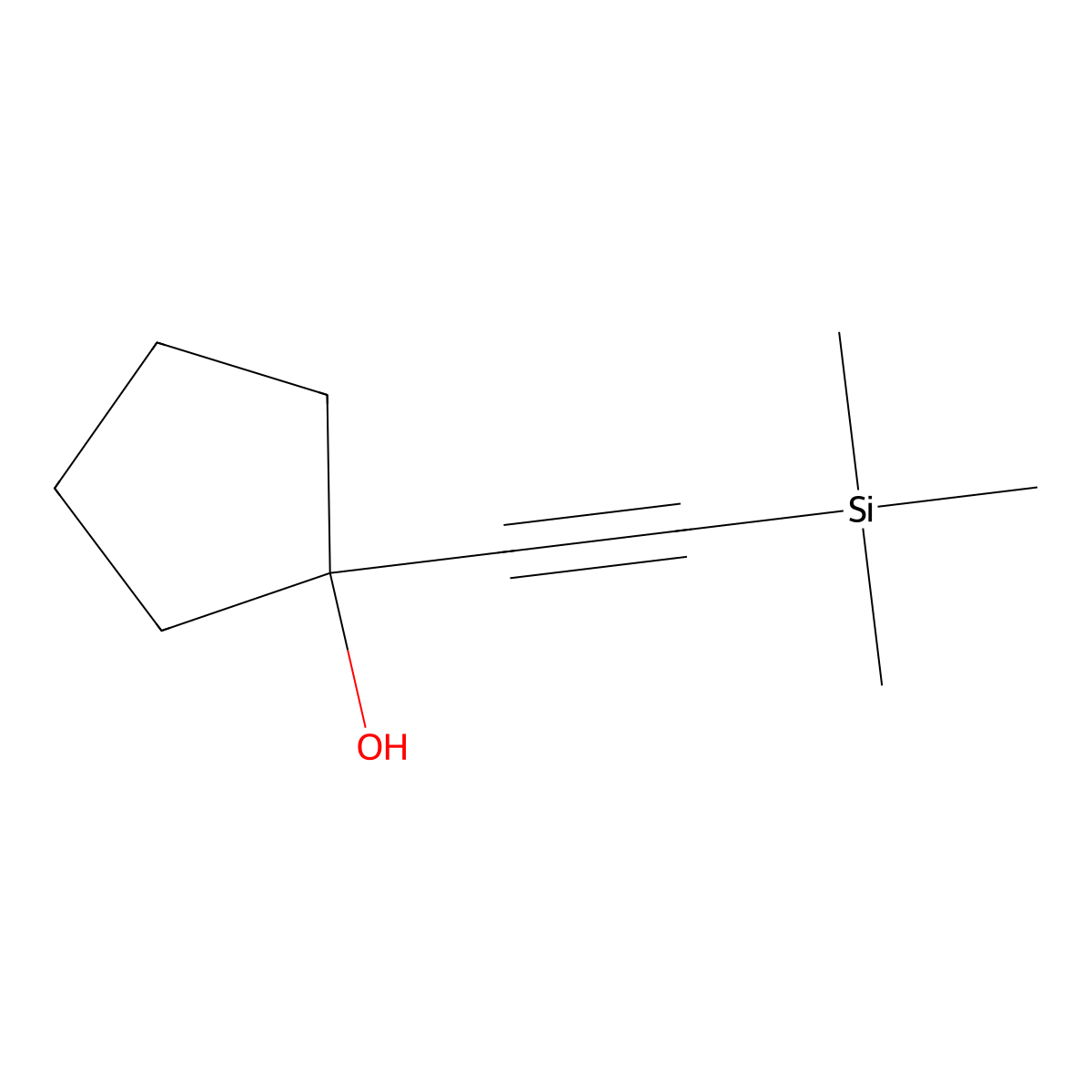 1-[2-(Trimethylsilyl)ethynyl]cyclopentan-1-ol molecular structure, CAS 71321-24-9