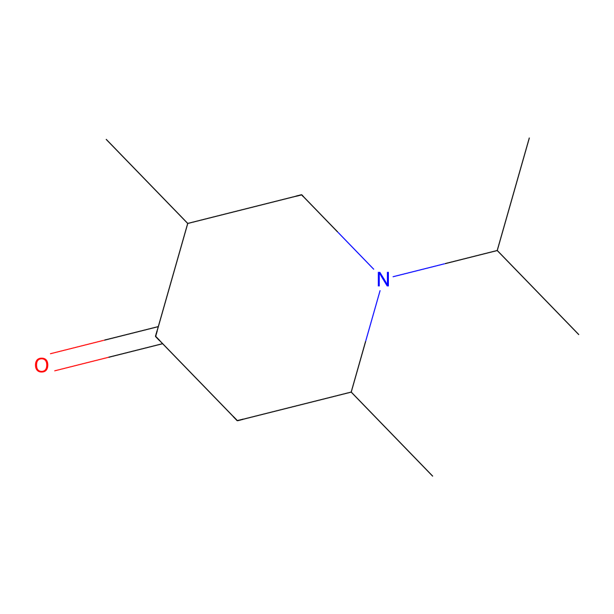 2,5-Dimethyl-1-(1-methylethyl)-4-piperidinone molecular structure, CAS 71323-00-7