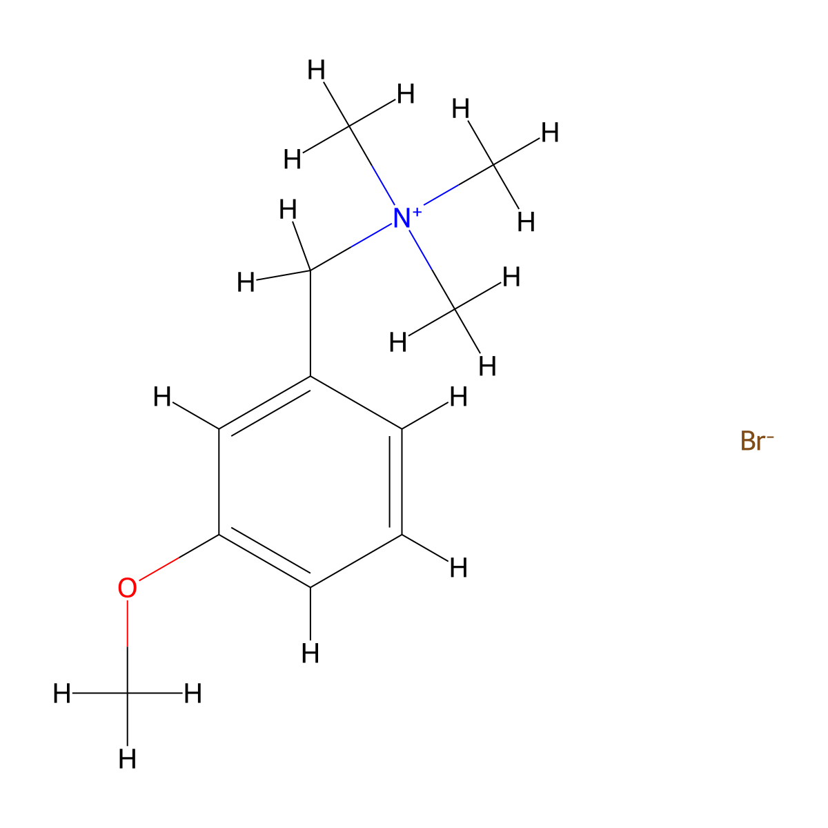 (3-Methoxyphenyl)-N,N,N-trimethylmethanaminium bromide molecular structure, CAS 71323-94-9