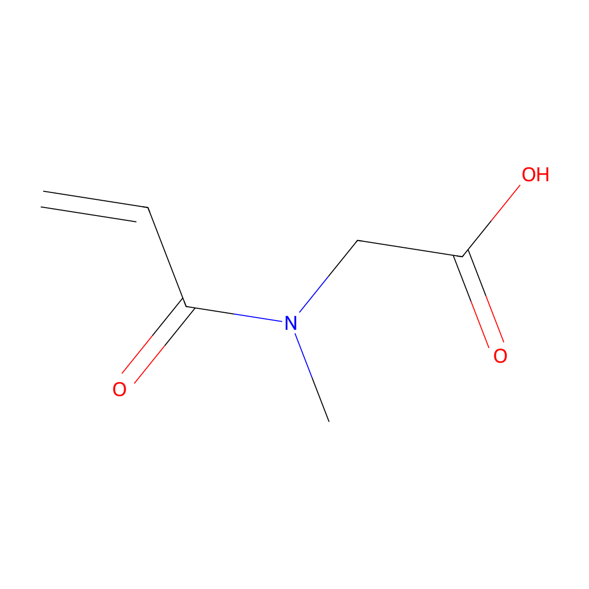 2-(N-methylprop-2-enamido)acetic acid molecular structure, CAS 71325-63-8